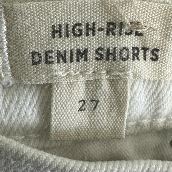 Madewell High-Rise Denim Shorts in Tile White size 27 - Picture 11 of 14
